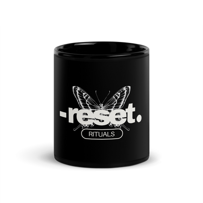 The Reset Rituals | Butterfly black mug