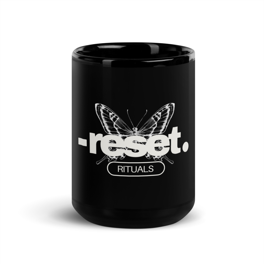 The Reset Rituals | Butterfly black mug